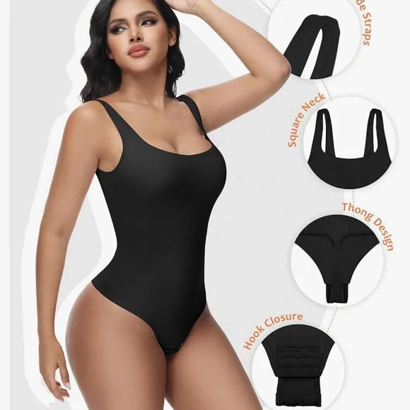 SHAPSHE Shapewear Bodysuit for Women Tummy Control Shapewear Thong - Picture 4 of 10